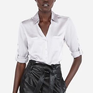 NWT Silver XS Slim Fit Portofino Shirt Express